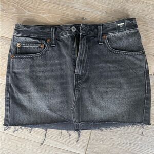 Abercrombie & Fitch Black Washed Denim Mini Skirt - with tags